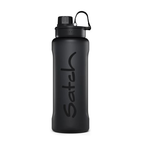 satch XL Trinkflasche Schwarz – 1L Tritan | BPA-frei, auslaufsicher & spülmaschinengeeignet