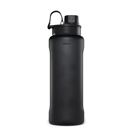 satch XL Trinkflasche Schwarz – 1L Tritan | BPA-frei, auslaufsicher & spülmaschinengeeignet