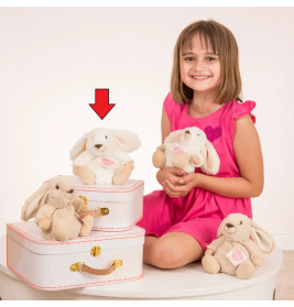 Teddy Hermann Häschen Poppi Herzekind, weiß, 15 cm