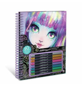 Malbuch mit schwarzen Seiten