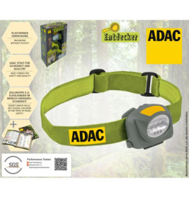 ADAC LED Stirnlampe, 7 leistungsstarke LED's