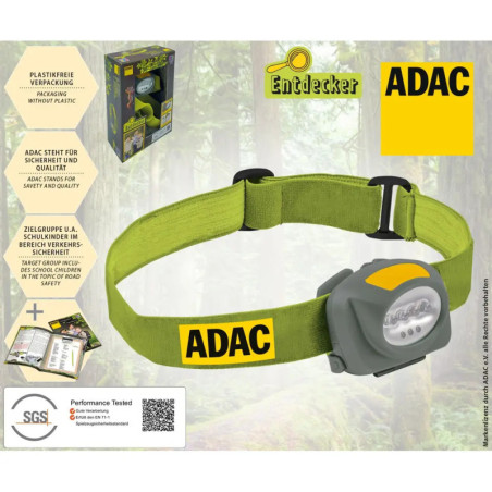 ADAC LED Stirnlampe, 7 leistungsstarke LED's
