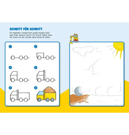 Malen und Rätseln für Kindergartenkinder. Baustelle
