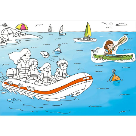 Mein Sticker-Malbuch. Am Meer