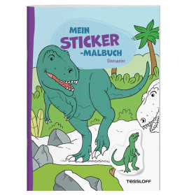 Mein Sticker-Malbuch. Dinosaurier
