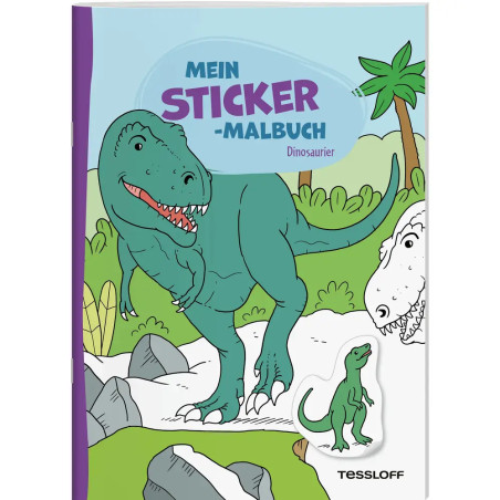 Mein Sticker-Malbuch. Dinosaurier