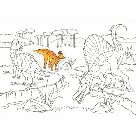 Mein Sticker-Malbuch. Dinosaurier