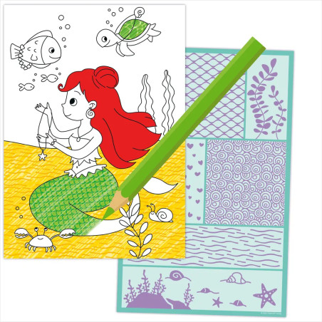 Schraffur-Malbuch. Meerjungfrauen