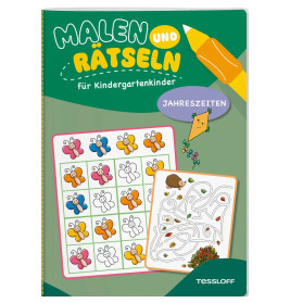 Malen und Rätseln für Kindergartenkinder. Jahreszeiten