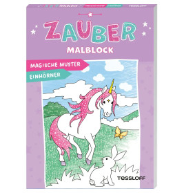 Zaubermalblock. Magische Muster. Einhörner
