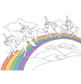 Zaubermalblock. Magische Muster. Einhörner