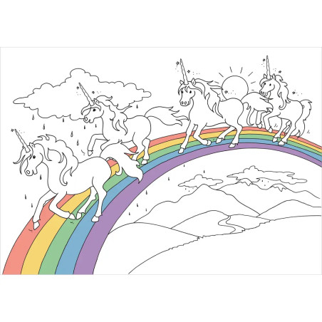 Zaubermalblock. Magische Muster. Einhörner