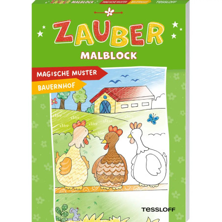 Zaubermalblock. Magische Muster. Bauernhof