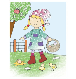 Zaubermalblock. Magische Muster. Bauernhof