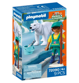 PLAYMOBIL 72090 Zoo: Eisbär und Pfleger