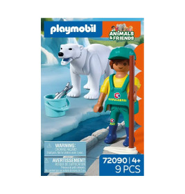 PLAYMOBIL 72090 Zoo: Eisbär und Pfleger
