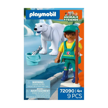 PLAYMOBIL 72090 Zoo: Eisbär und Pfleger