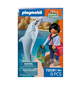 PLAYMOBIL 72091 Zoo: Delfin und Besucherin