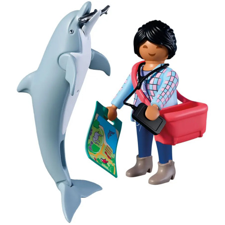 PLAYMOBIL 72091 Zoo: Delfin und Besucherin
