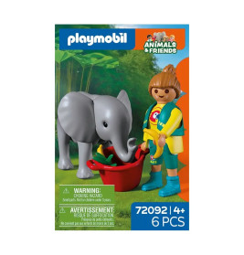 PLAYMOBIL 72092 Zoo: Elefantenbaby und Pflegerin