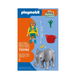 PLAYMOBIL 72092 Zoo: Elefantenbaby und Pflegerin