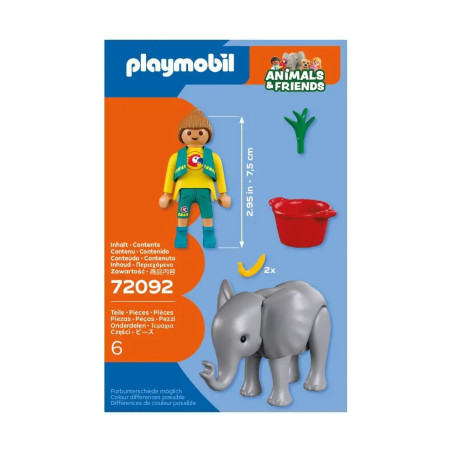 PLAYMOBIL 72092 Zoo: Elefantenbaby und Pflegerin