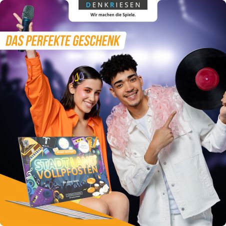 denkriesen Stadt Land Vollpfosten Music Edition | Musikquiz & Partyspiel für Gruppen
