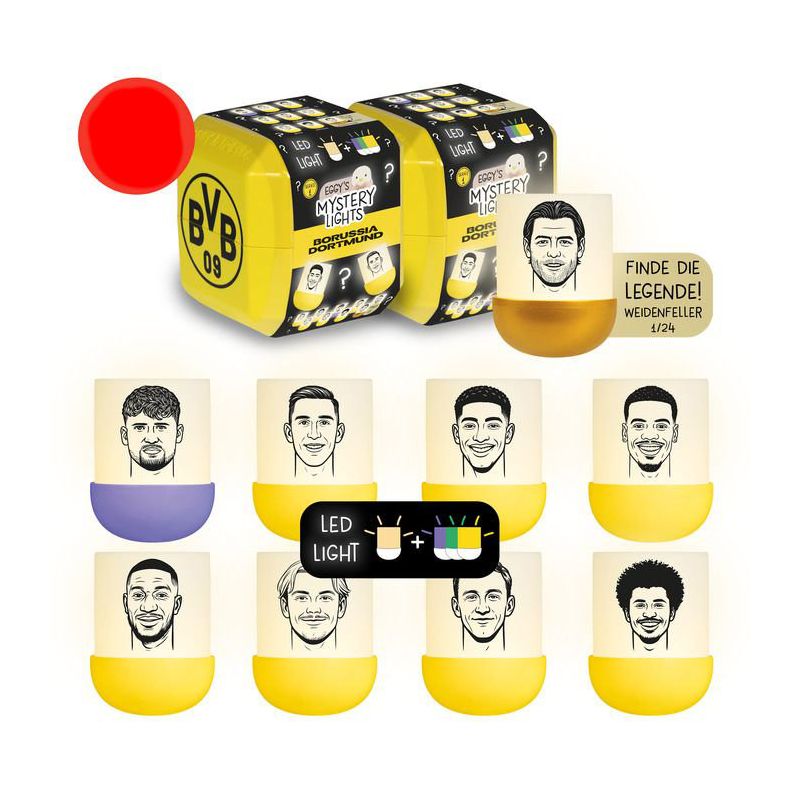 MegaLight® Eggy´s Mystery Lights BVB Edition – Leuchtende Überraschungs-Figuren für Fans