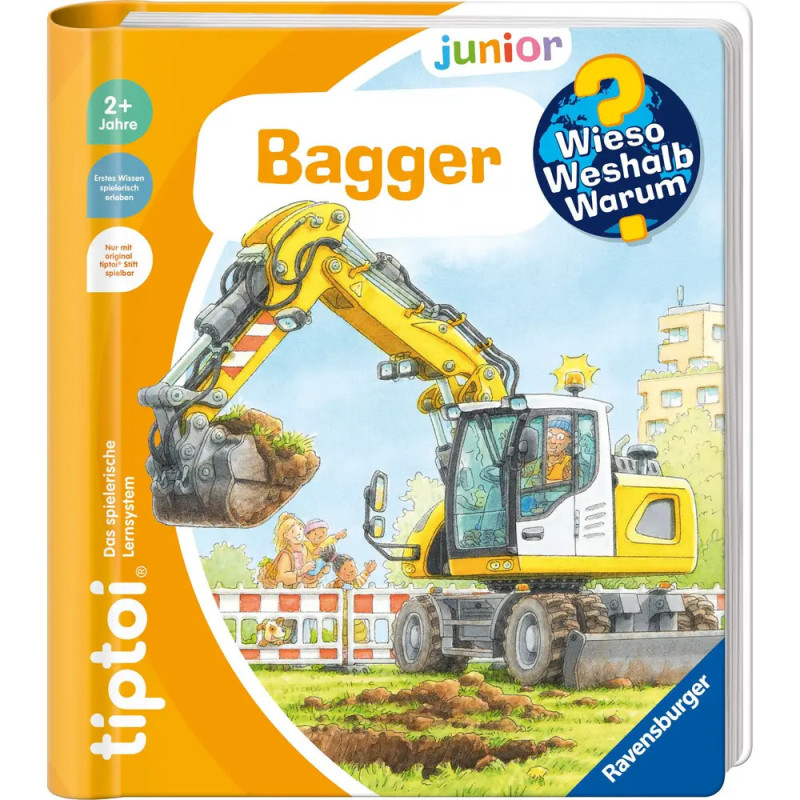 Ravensburger tiptoi® Www Junior Bagger – Interaktives Baustellen Buch (ab 4)