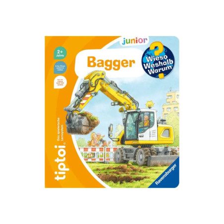 Ravensburger tiptoi® Www Junior Bagger – Interaktives Baustellen Buch (ab 4)