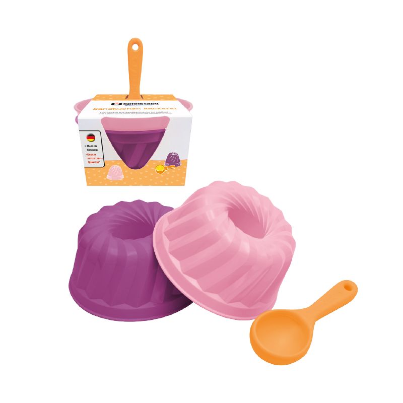 Tinti Spielstabil Sandkuchen Bäckerei Set 3-teilig Sunsetpop | Backspaß für Sandkasten