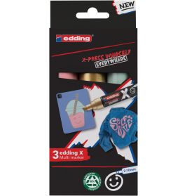 edding® 6900 X Multimarker 3er-Set Pastell – Permanent, wasserfest & vielseitig auf allen Flächen
