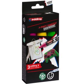 edding® 6900 X Multimarker 3er-Set Bonbonfarben – Permanent für alle Oberflächen