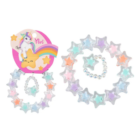 Ylvi Sternchenarmband und Ring im Set