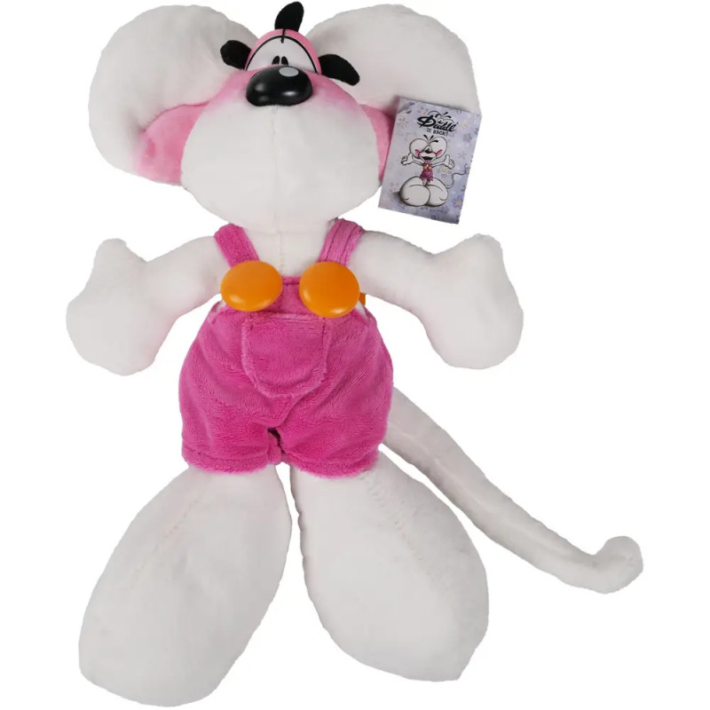 Diddl Plüschtier Diddl in rosa Latzhose  30 cm