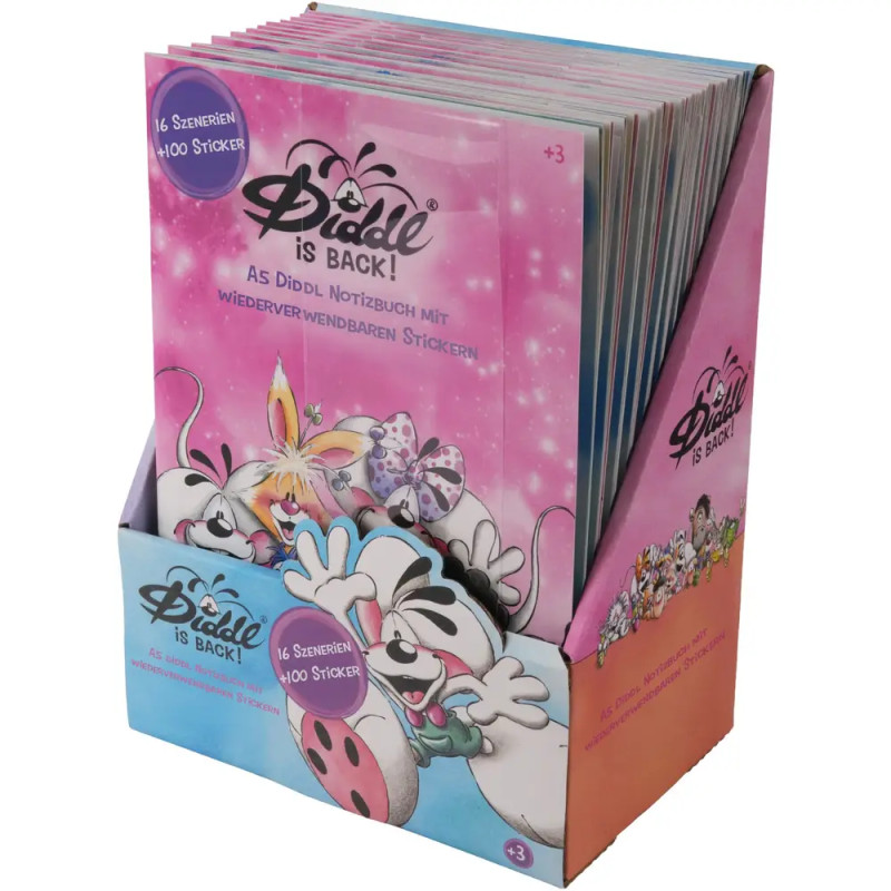 Diddl Notizbuch mit wiederverwendbaren Stickern, A5