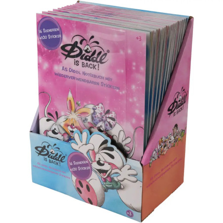 Diddl Notizbuch mit wiederverwendbaren Stickern, A5