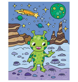 Mein Diamant-Stickerheft – Weltall