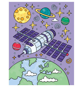 Mein Diamant-Stickerheft – Weltall