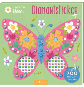 I Love to Bloom – Diamantsticker