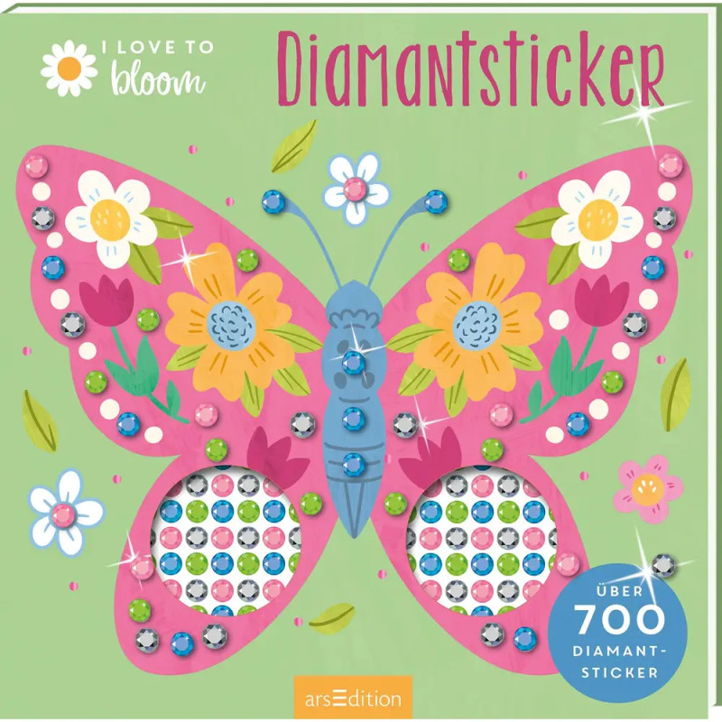 I Love to Bloom – Diamantsticker