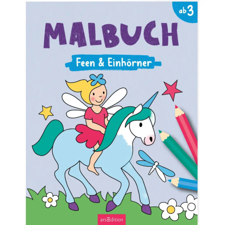 Malbuch Feen   Einhörner