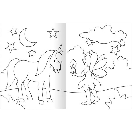 Malbuch Feen   Einhörner