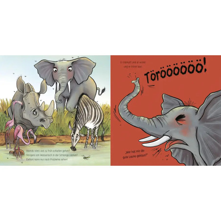 LESEMAUS 203: Elefant will durch die Wand