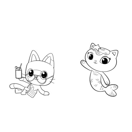 Gabby s Dollhouse: Mein Schablonen-Malbuch