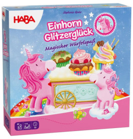 HABA Einhorn Glitzerglück: Magischer Würfelspaß ab 3 Jahren – Farberkennung & Feinmotorik
