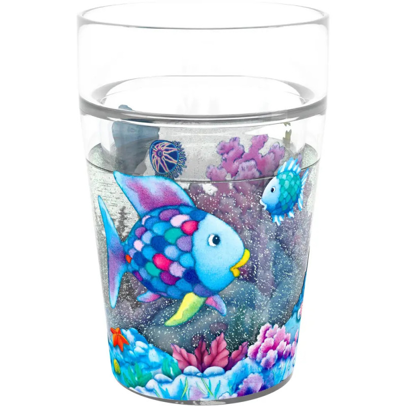 HABA Glitzerbecher Regenbogenfisch | Funkenlender Trinkbecher für Kinder