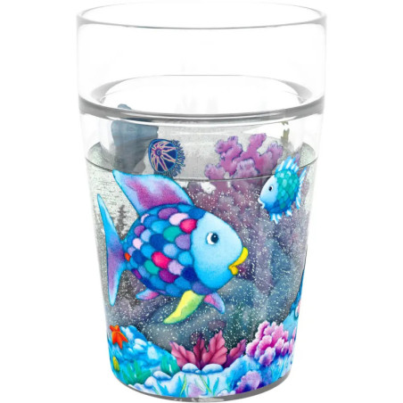HABA Glitzerbecher Regenbogenfisch | Funkenlender Trinkbecher für Kinder