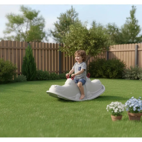 VEDES Hippo Rocker Kinderwippe | Sichere Schaukelwippe für 1-3 Kinder | Innen & Außen ab 9 Monaten bis 90kg