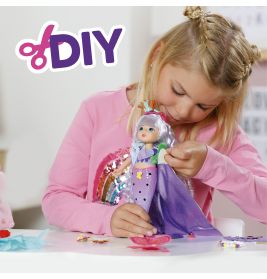 Zapf BABY born Glam Up Aura Puppe | Magisches Farbwechselhaar & Accessoires | Ab 3 Jahre